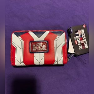 Loungefly Marvel Falcon Captain America Zip-Around Wallet Captain America NWT